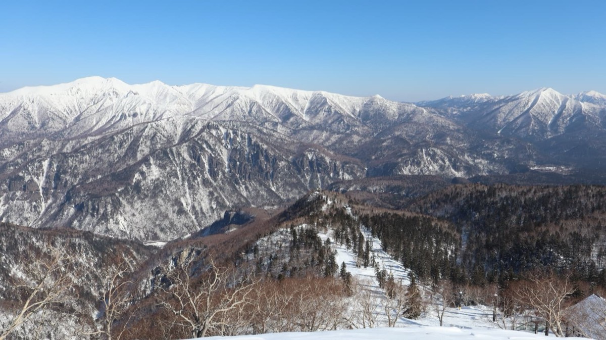 黒岳から望む大雪山の山並み